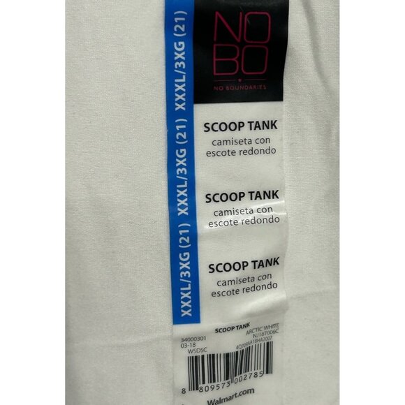 No Boundaries White Scoop Tank Top Sz 3XL - Picture 4 of 8